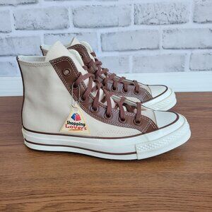 ⭐Converse Chuck 70 High Leather Overlays 5.5 Men's Shoes Sneakers Ivory A09450C